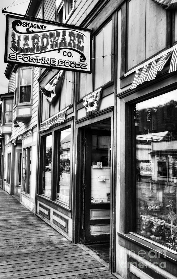 Downtown Skagway 4 BW Photograph by Mel Steinhauer