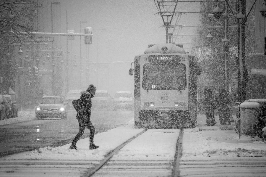 Downtown Snow Storm Photograph by Stephen Holst