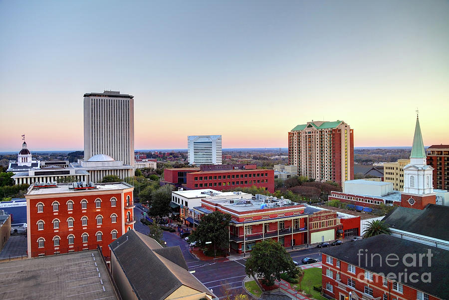 Tallahassee Photograph - Downtown Tallahassee Florida skyline by Denis Tang...