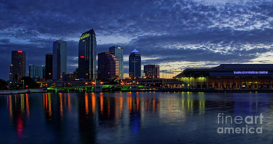 Downtown Tampa at Sunrise Photograph by Brian Kamprath