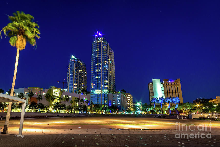 Downtown Tampa Florida Blue Hour Photograph by Rene Triay FineArt Photos