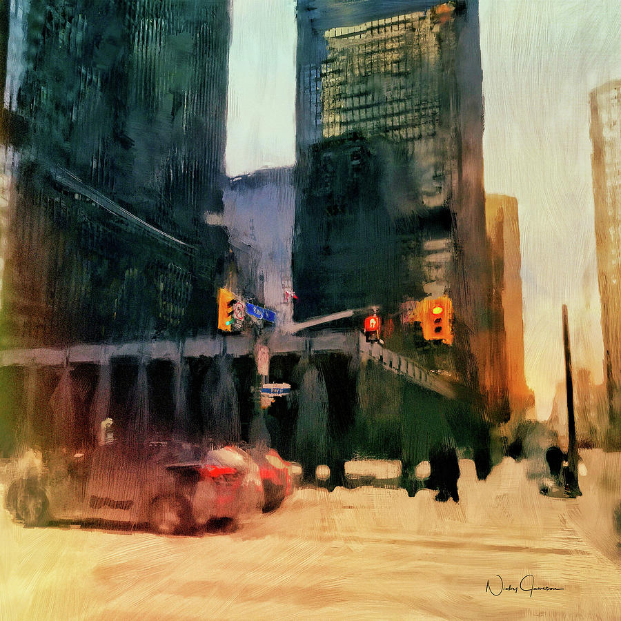 Downtown Toronto King and Bay Digital Art by Nicky Jameson