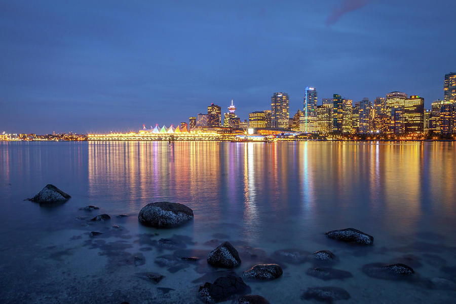 Downtown Vancouver At Night 2 Photograph By Art Calapatia Pixels