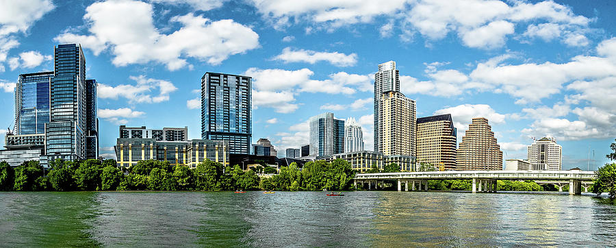 Downtown View Of Austin Texas Skyline With Blue Sky Photograph by Alex Grichenko