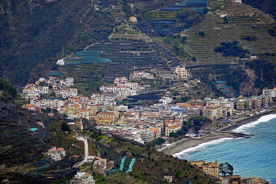 Downward View Of The Amalfi Coast Photograph by Rick Rosenshein