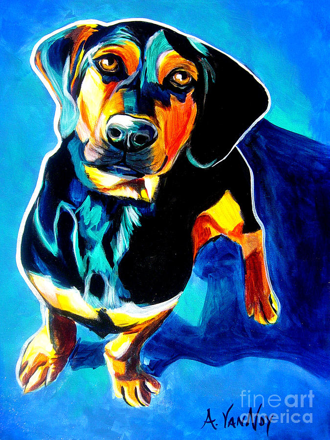 Dog Painting - Doxle - Tyson by Dawg Painter