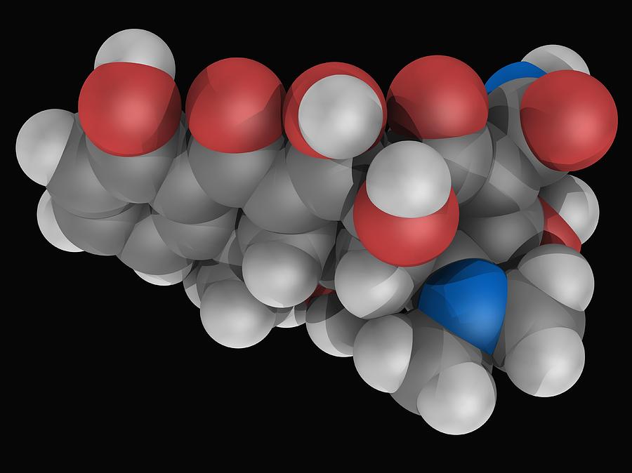 Doxycycline Drug Molecule Digital Art by Laguna Design