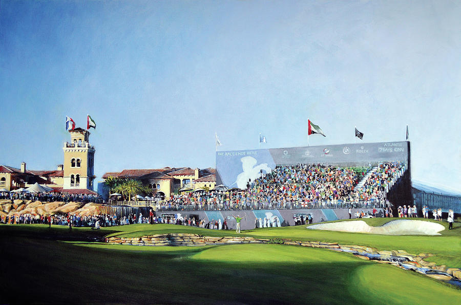 Mark Robinson Painting - Dp World Tour Championship 2015 - Open Edition by Mark Robinson Mark Robinson Painting - Dp World Tour Championship 2015 - Open Edition by Mark Robinson