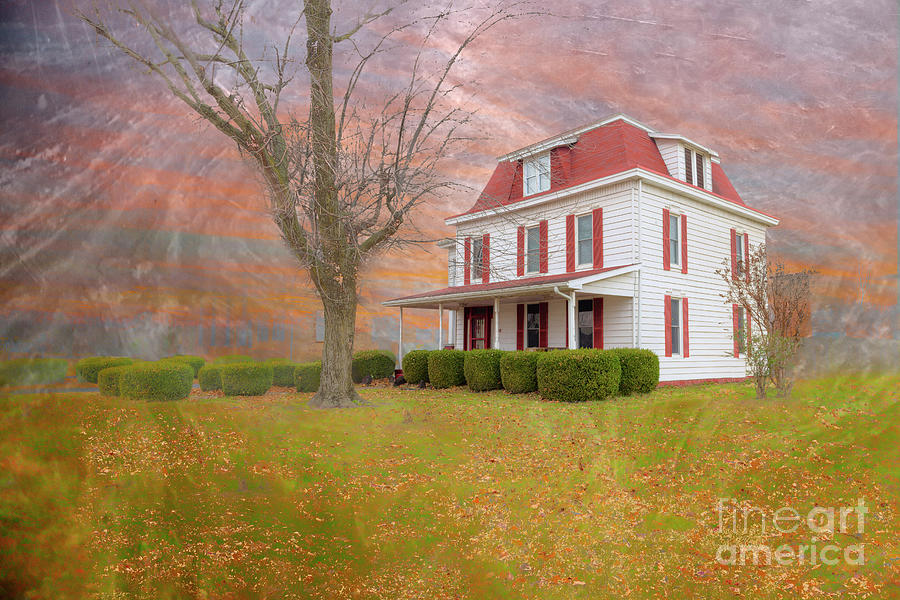 Architecture Digital Art - Dr Claude T. Old House by Larry Braun