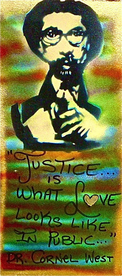 Monopoly Painting - Dr. Cornel West JUSTICE by Tony B Conscious
