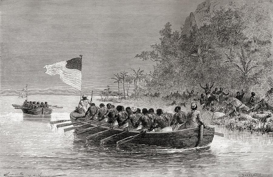 Boat Drawing - Dr. David Livingstone In The First by Vintage Design Pics