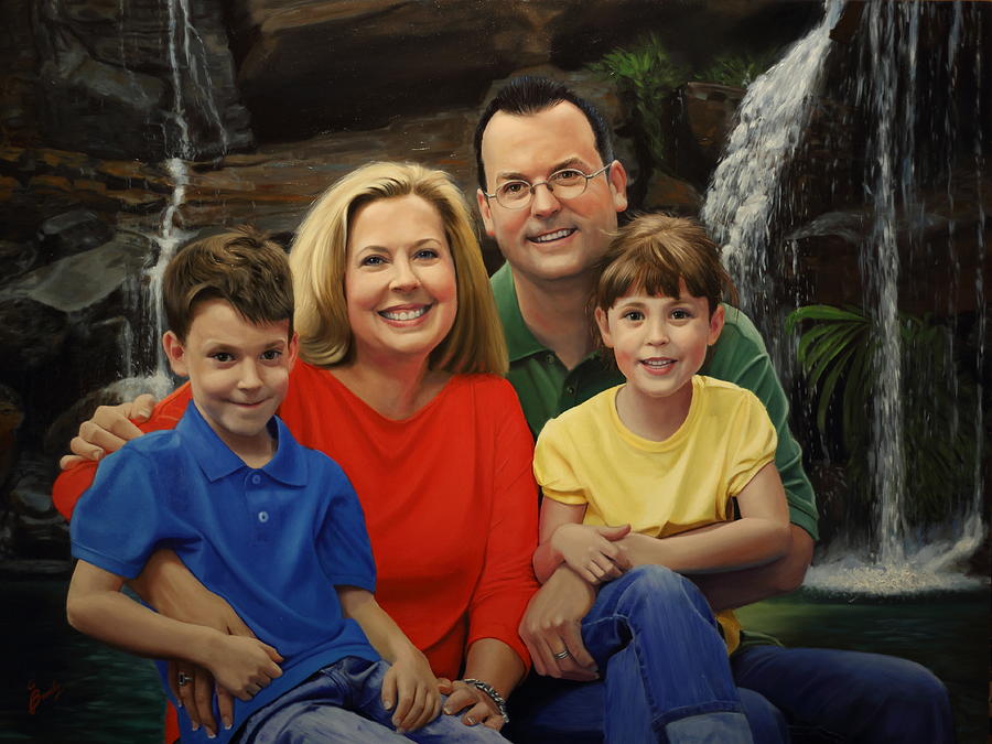 Dr. Devon Ballard and Family Painting by Glenn Beasley