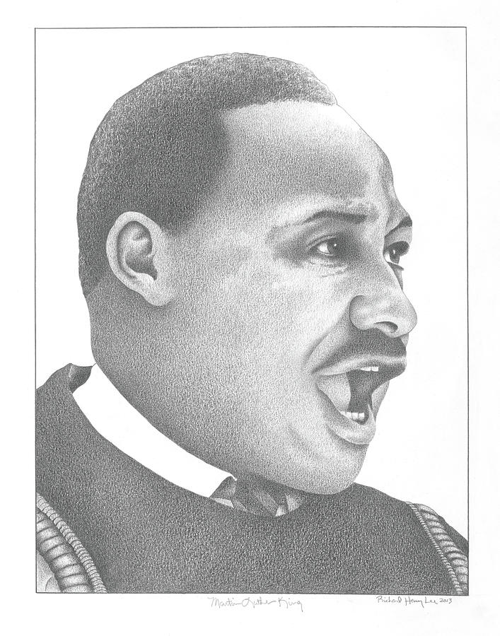 Dr. King Drawing by American Legacy Art