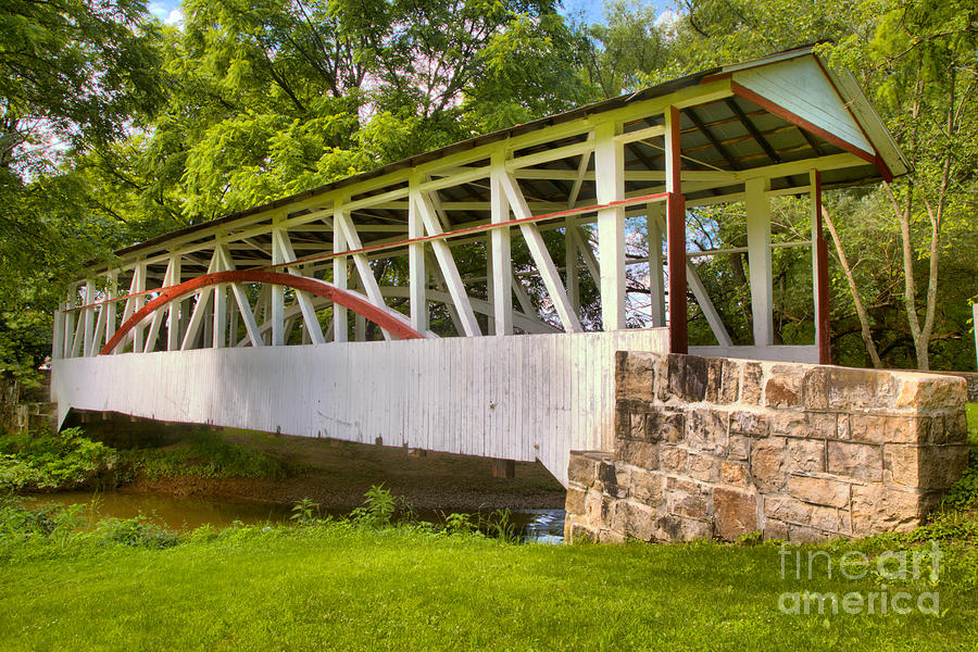 Dr. Kinsley Covered Bridge Over Dunning Creek Photograph by Adam Jewell