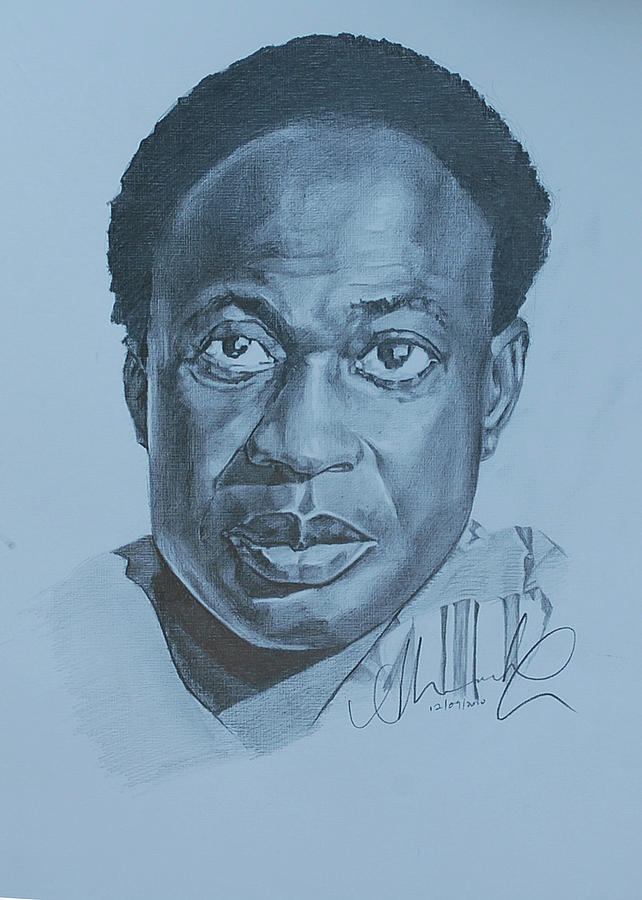 Dr. Kwame Nkrumah Painting by Kwadwo Agyen