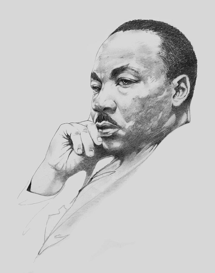 Martin Luther King Jr Pencil Drawing