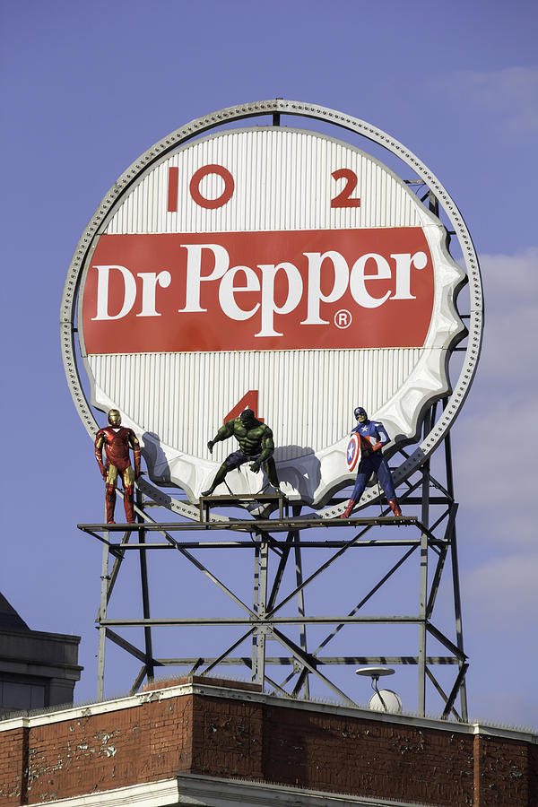 Avengers Photograph - Dr Pepper and the Avengers by Teresa Mucha