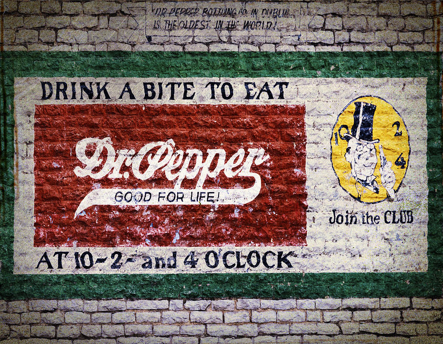 Brick Photograph - Dr Pepper Good For Life by Joan Carroll