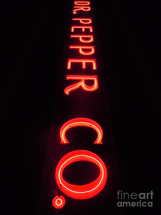 Dr. Pepper Neon 1 Photograph by Timothy Smith | Fine Art America