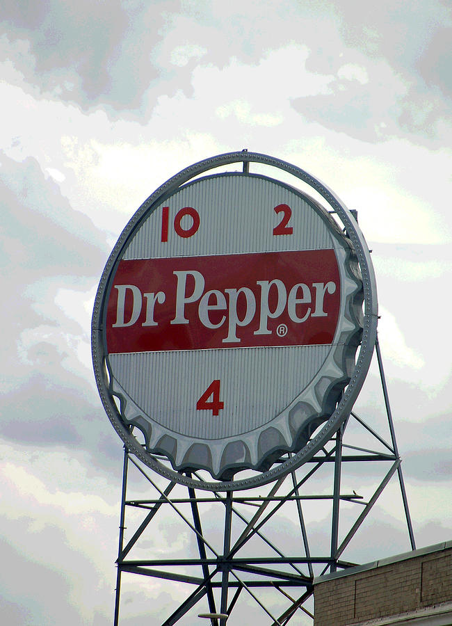 Dr. Pepper Photograph - Dr. Pepper Sign - Roanoke Virginia II by Suzanne Gaff