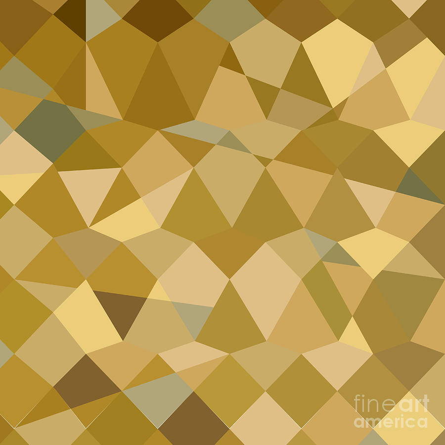 Abstract Digital Art - Drab Brown Abstract Low Polygon Background by Aloysius Patrimonio