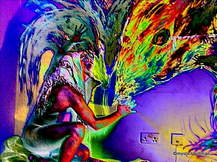 Dragon At Sun Ra Painting by Oberon Star