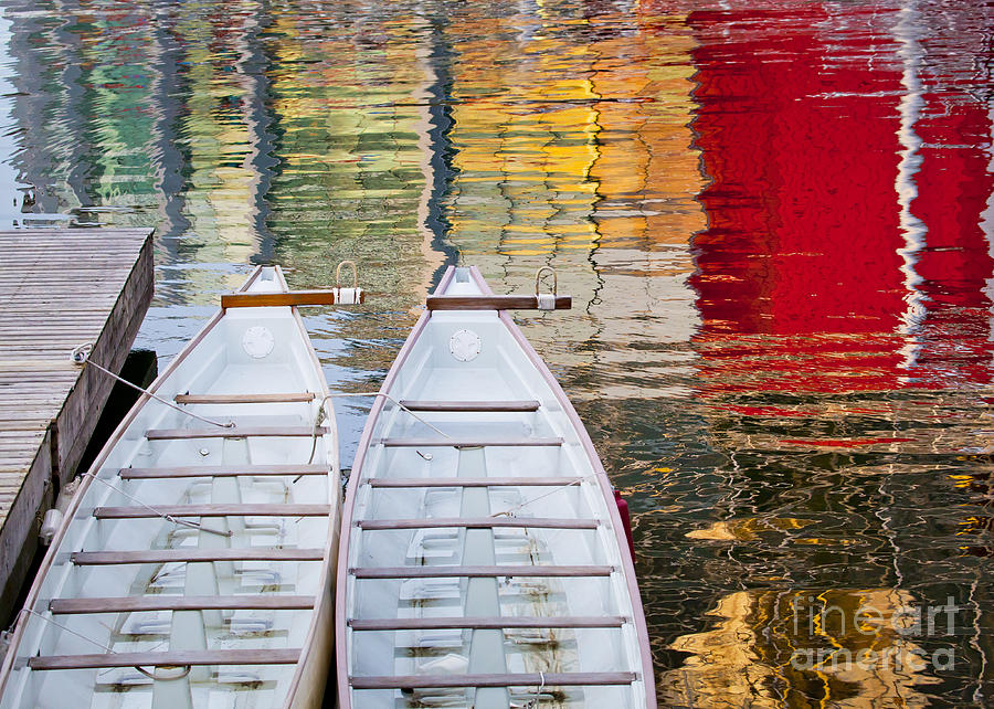 Dragon Boats Photograph - Dragon Boats in Evening Light by Chris Dutton