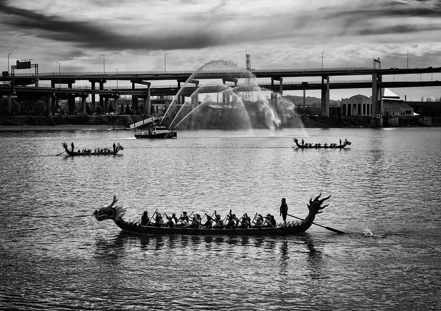 Dragon Boats Photograph by Steven Clark