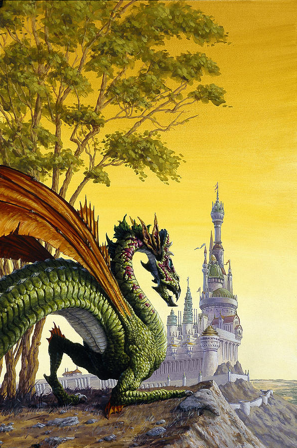 Dragon Castle Painting By Richard Hescox