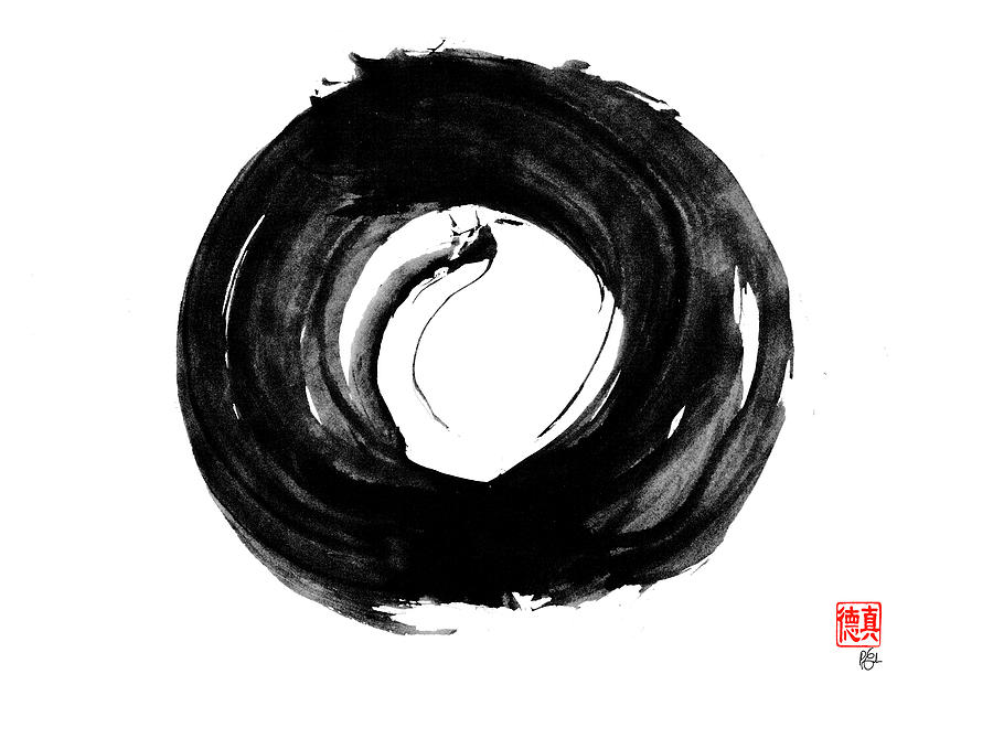 Dragon Enso Painting by Peter Cutler
