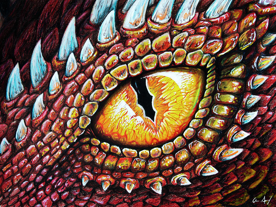 Dragon Eye Drawing by Aaron Spong Fine Art America