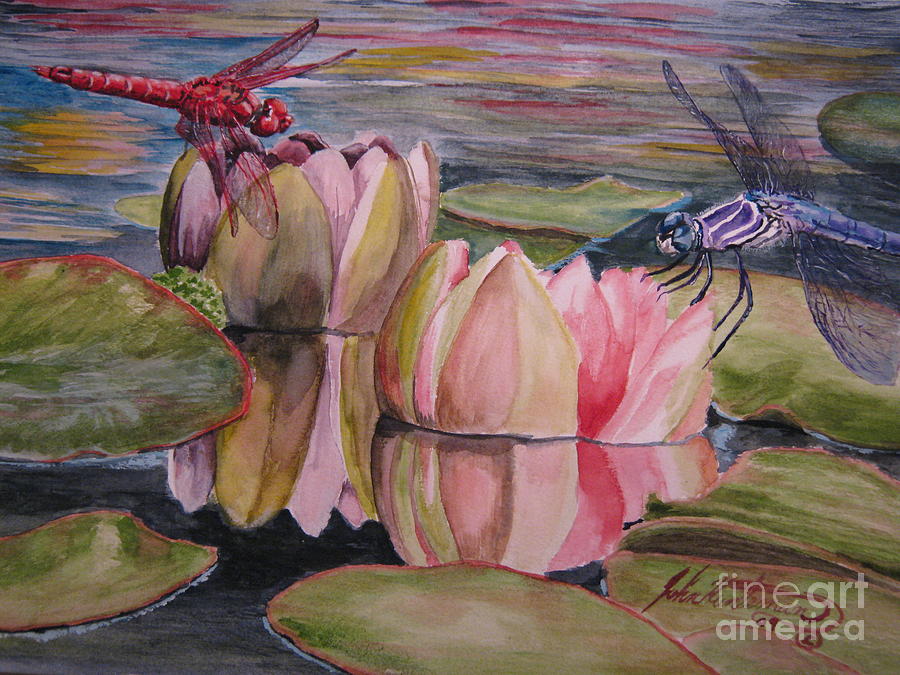 Dragon Flies Painting by John Huntsman