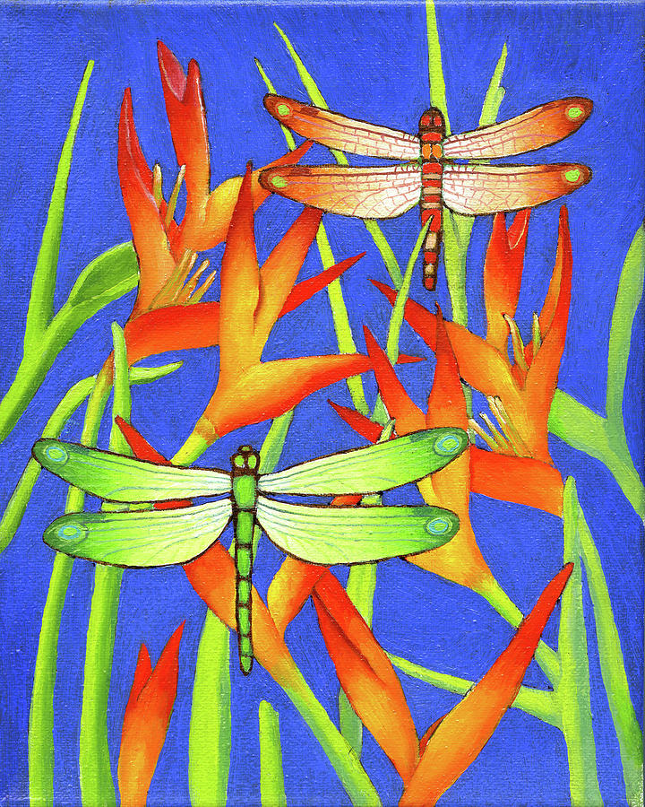 Dragon Fly 3 Painting by Jane Whiting Chrzanoska