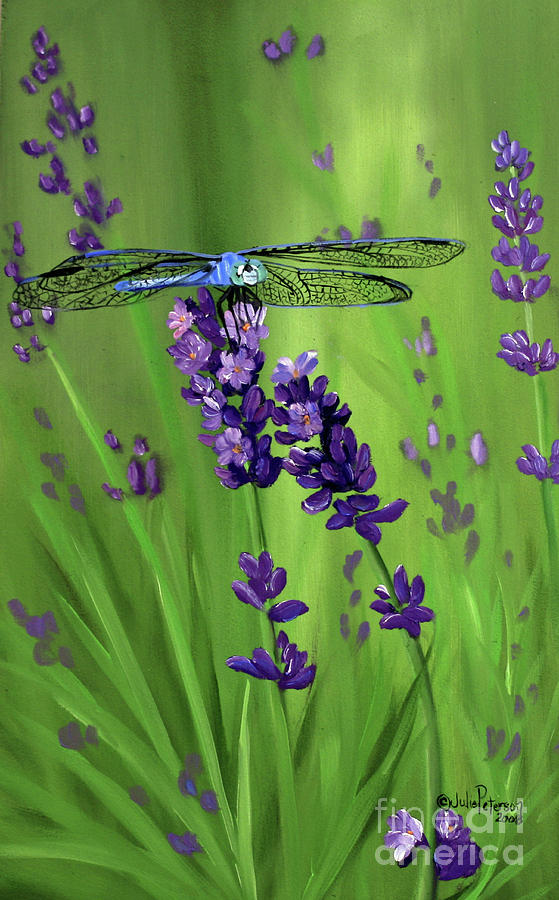Dragon Fly Painting by Julie Peterson