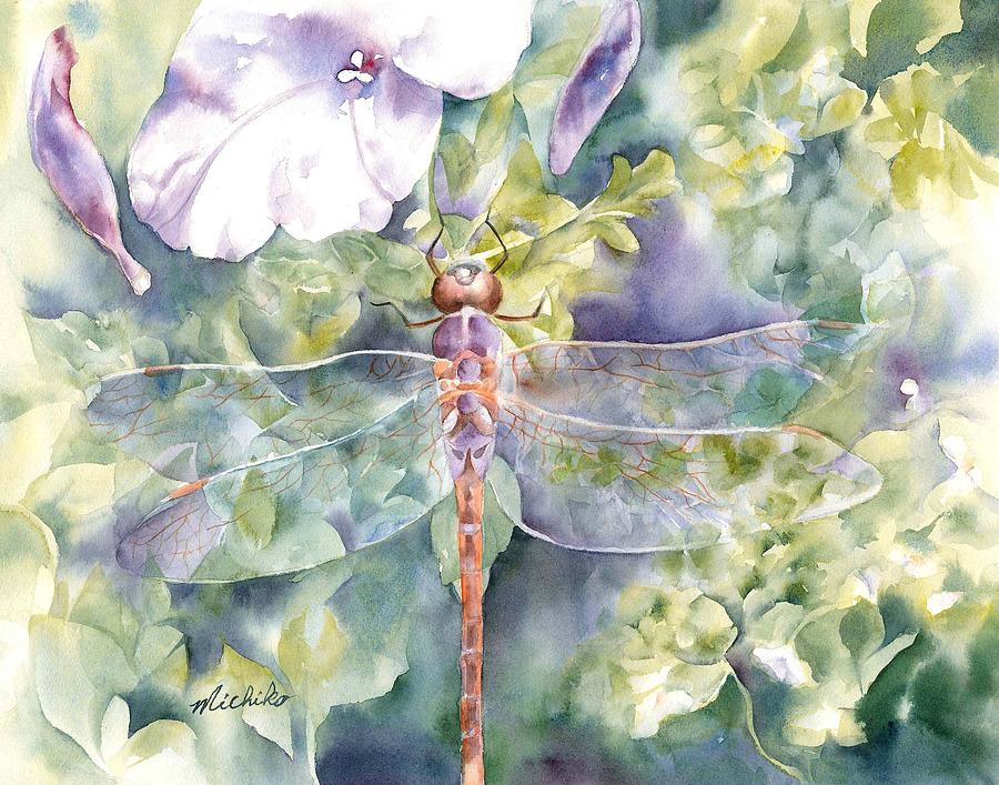 Dragon fly Painting by Michiko Taylor