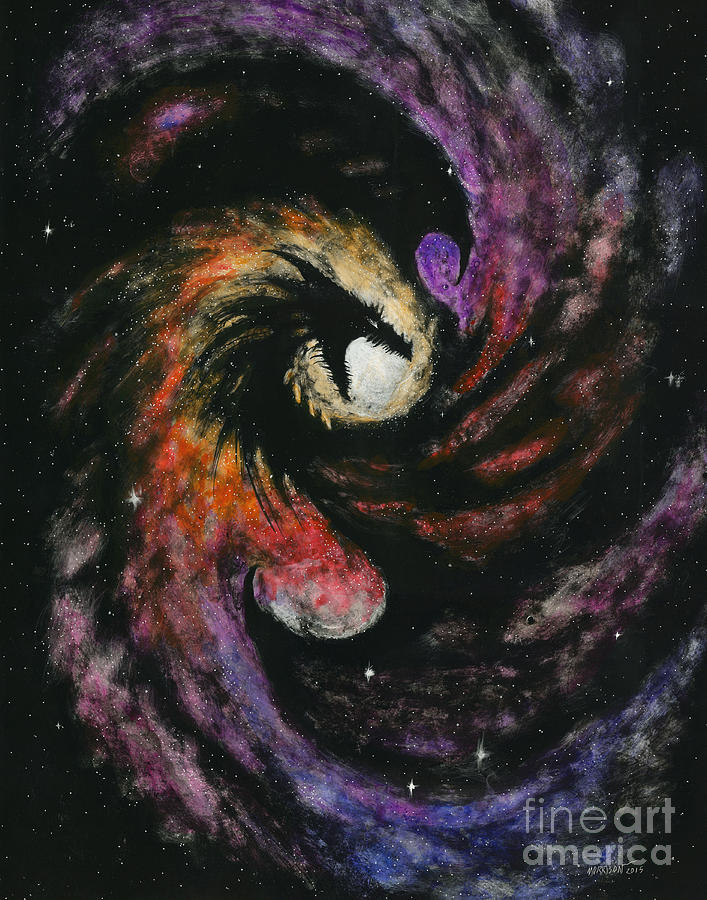 Dragon Galaxy Painting by Stanley Morrison