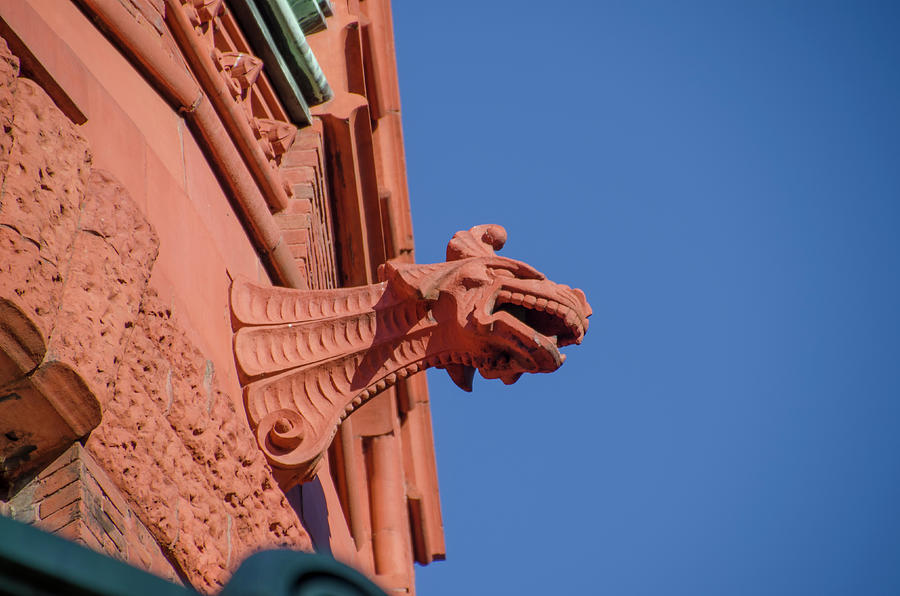 Dragon Gargoyle at Architectural Archives of UPenn Photograph by Bill Cannon