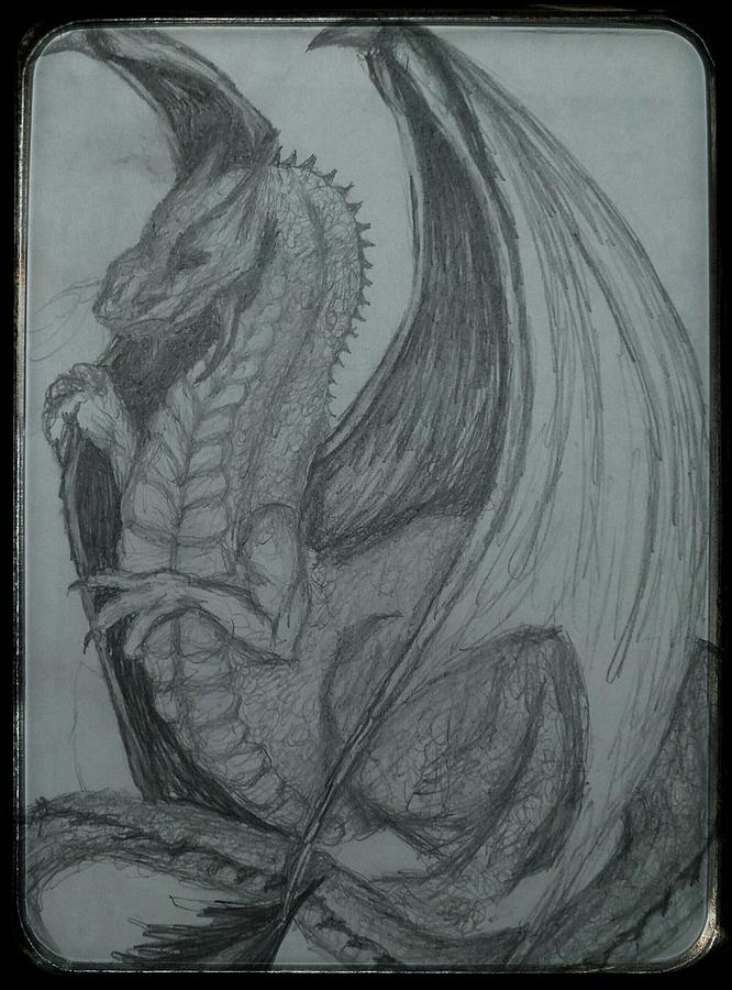 Dragon Drawing by Heather James - Fine Art America