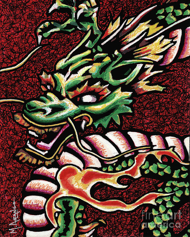 Dragon Painting by Maria Arango