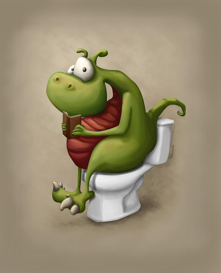 Toilet Digital Art - Dragon number 2 by Tooshtoosh