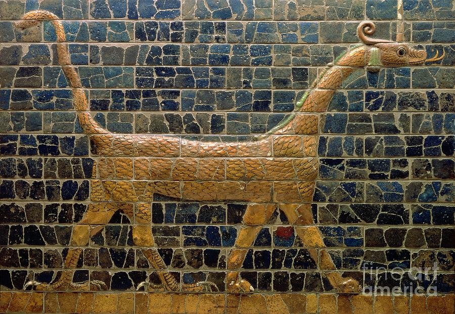 Dragon of Marduk - On the Ishtar Gate Photograph by Anonymous
