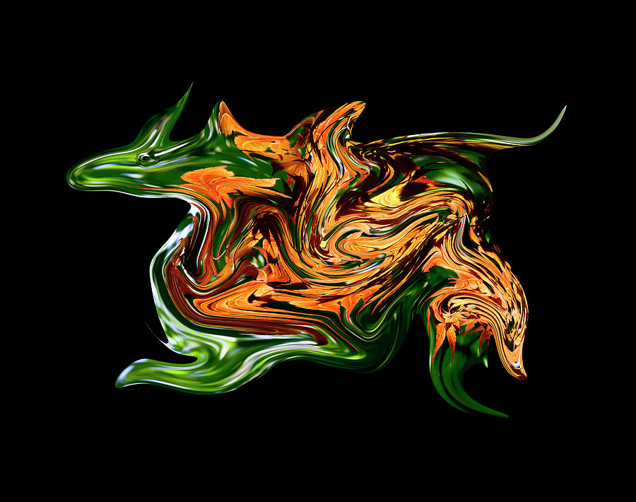 Dragon On Fire Digital Art by Robert Woodward