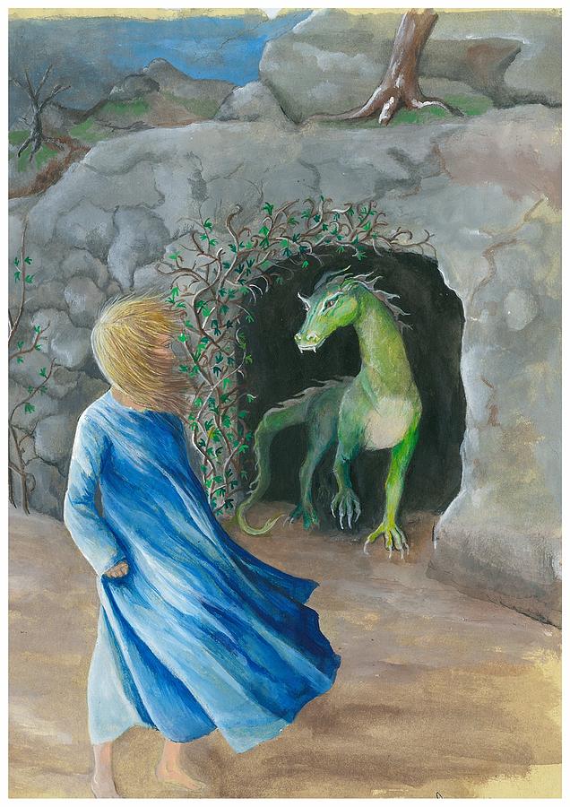 Dragon Painting - Dragon Princess 1 by Sally Balfany