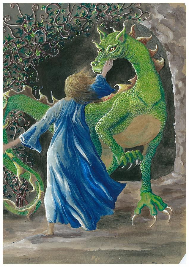 Dragon Painting - Dragon Princess 3 by Sally Balfany