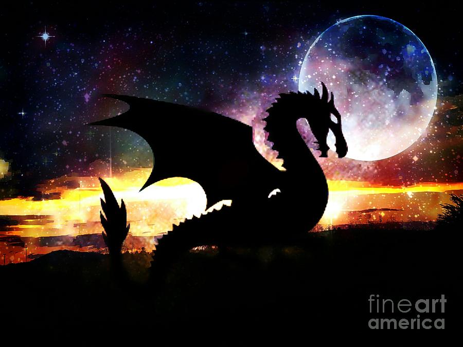Dragon Silhouette Photograph by Maria Urso