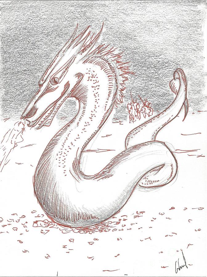 Dragonsnake Drawing by Gabriel Coelho Fine Art America