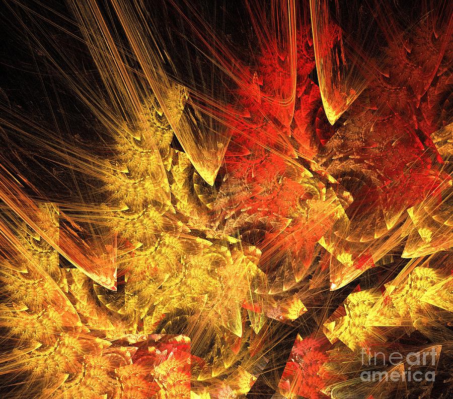 Abstract Digital Art - Dragon Spikes by Kim Sy Ok