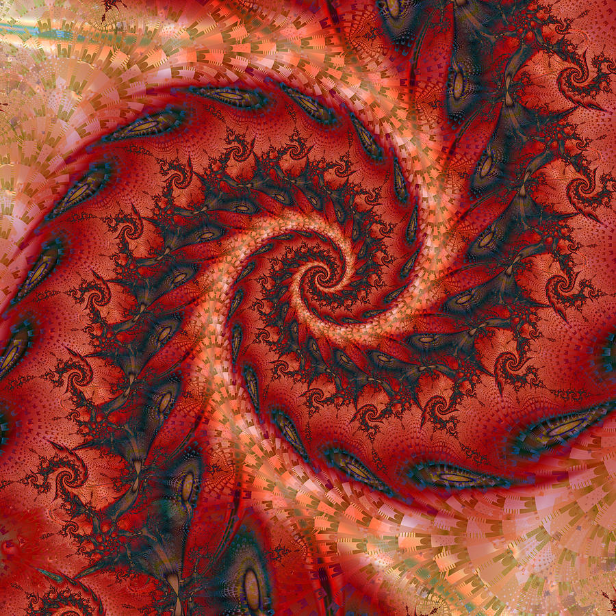 Dragon Tail Spiral Digital Art by Richard Ortolano