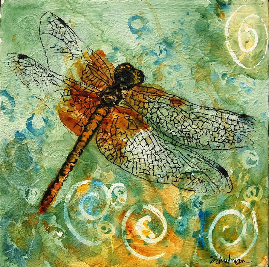 Dragonfly Away Painting By SchulmanArt Fine Art America   Dragonfly Away Schulmanart 