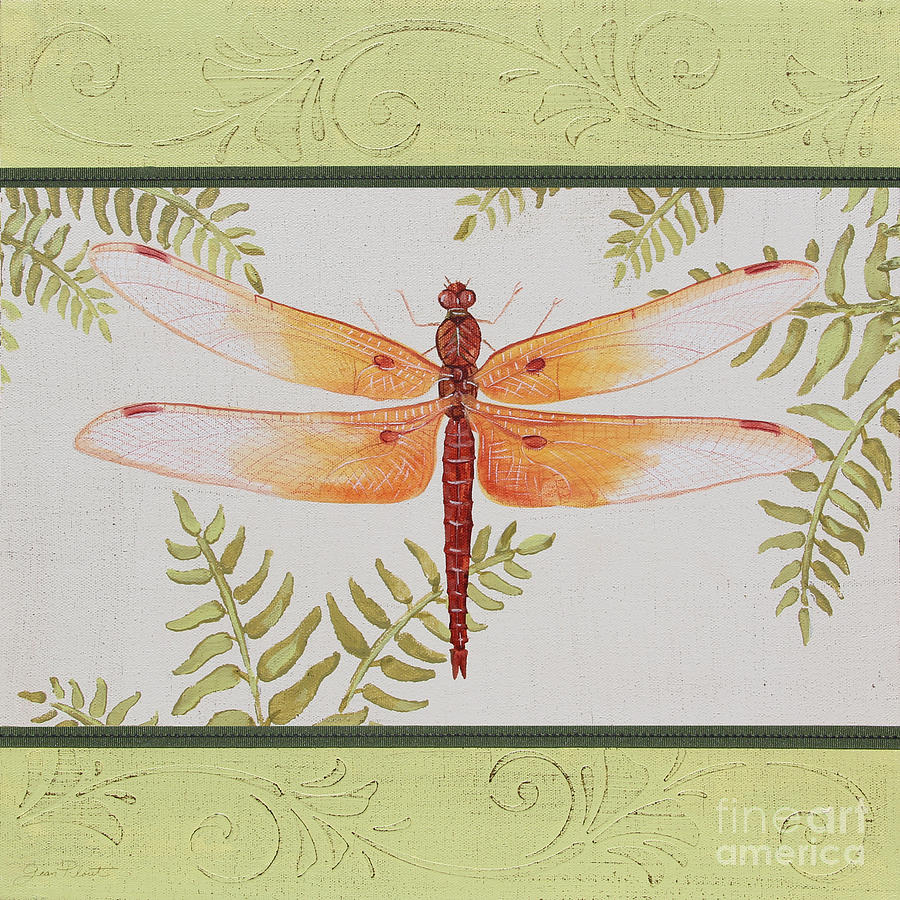 Insects Painting - Dragonfly Beauty-JP3149 by Jean Plout